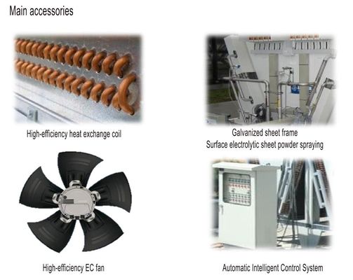 Radiador remoto de resfriamento seco de design personalizado 42000m3/H para resfriamento do motor Genset