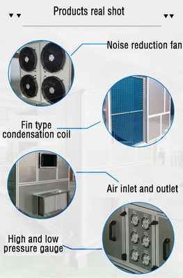 Unidade AHU de aço inoxidável Unidade embalada no telhado para áreas anticorrosivo com quatro ventiladores