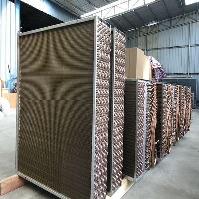 Tipo de barbatana do evaporador de alumínio de tubo de cobre feito sob medida para unidade de manuseio de ar