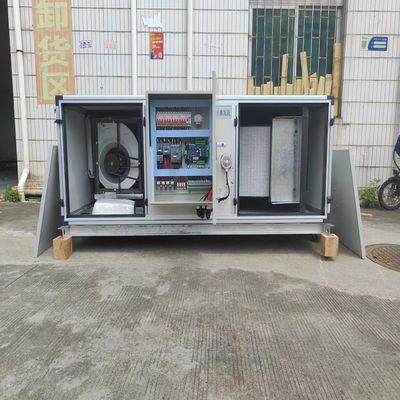 Unidade combinada de manipulação de ar de expansão direta modular resfriada a ar com tubo de aquecimento