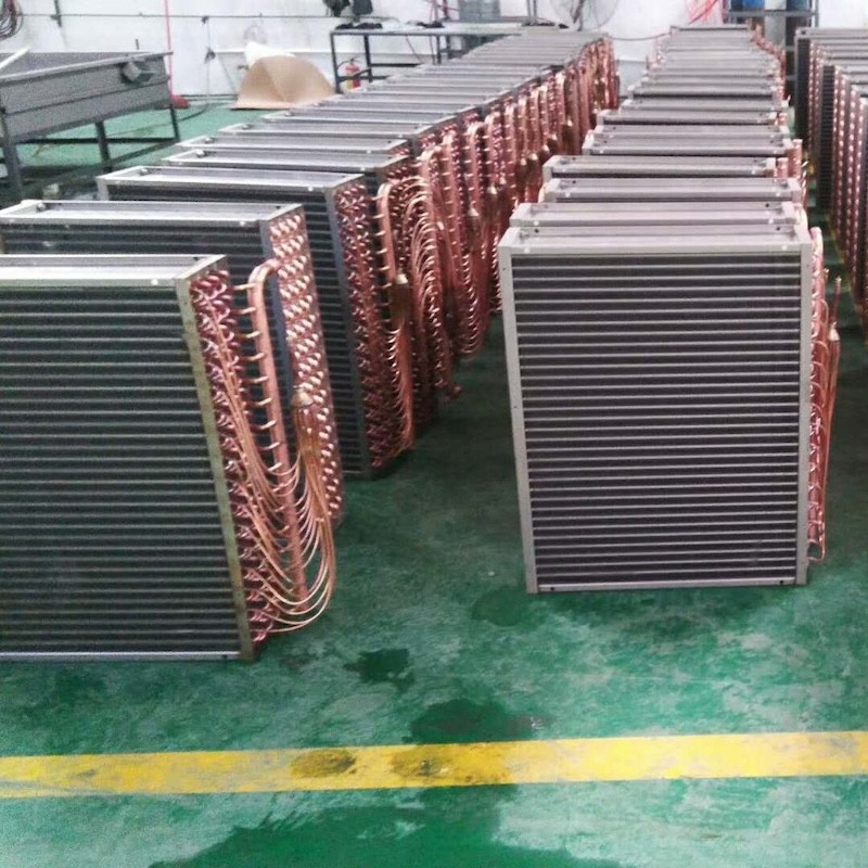 Sistema HVAC de baixo consumo energético Unidade de tratamento de ar Utilização de evaporador de trocador de calor
