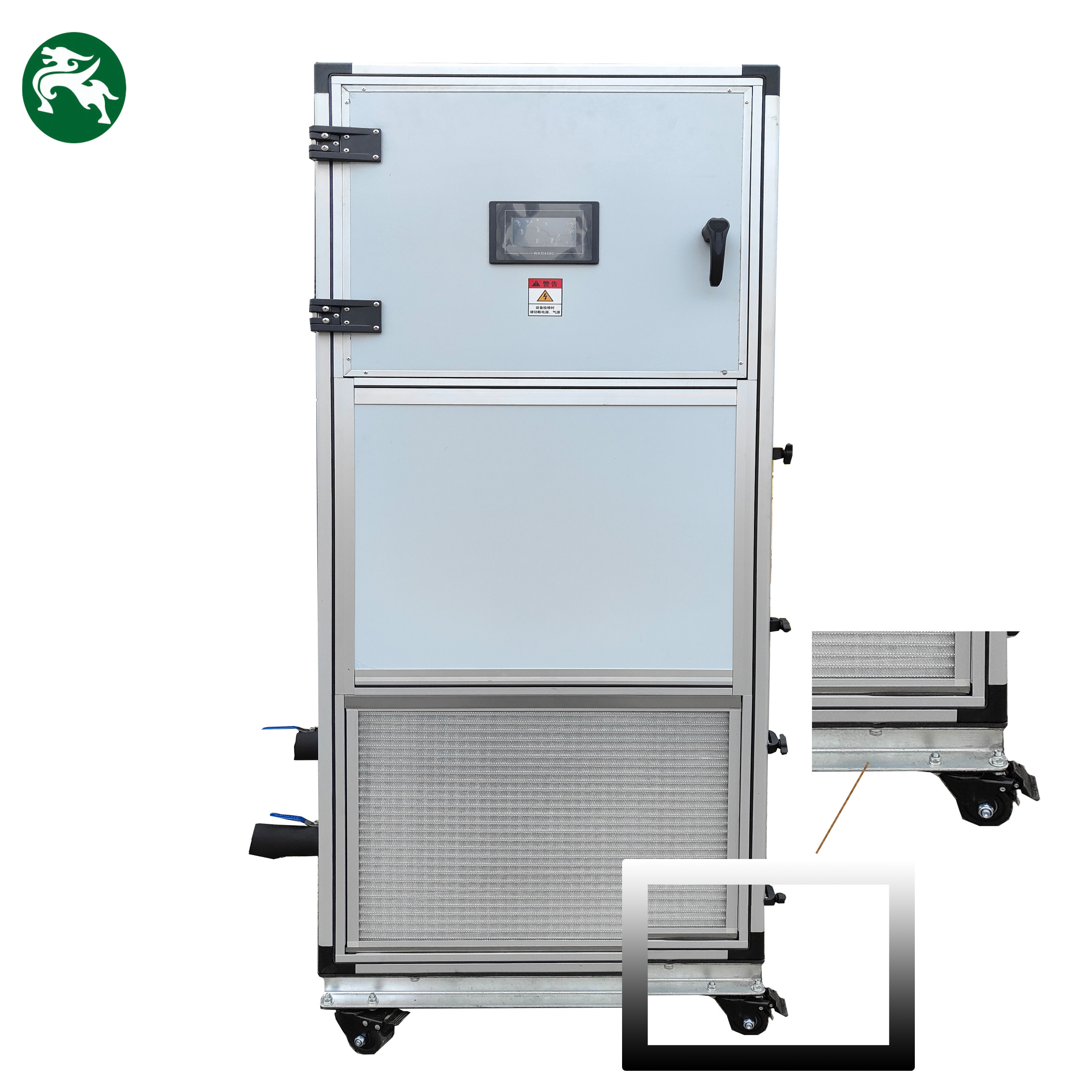 Pequena unidade móvel industrial de arrefecimento por ar, sistema de climatização por expansão direta refrigerado a água